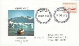 Greenland - Postmark   Egedesminde - Ausiait  Fdc. 11-10 1976   H-1057 - Marcofilie
