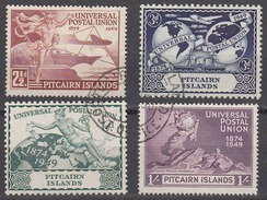 Pitcairn Islands 1949 UPU Cancelled, Sc# 13-16 - Pitcairneilanden