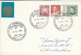 Greenland Postmark  Sdr. Strømfjord - Kangerdlugssuak. Cristmas In Greenland  1. - 12 1975    H-1077 - Postmarks