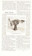 MACHINE A CIGARETTES De La REGIE FRANCAISE Systéme DECOUFLE A Tubes Sans Colle 1889 - Dokumente