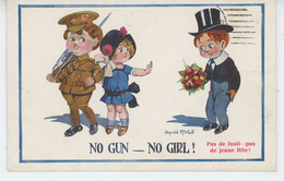 ENFANTS - Jolie Carte Fantaisie Enfants "NO GUN - NO GIRL ! " Signée DONALD MC GILL - Mc Gill, Donald