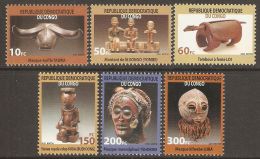 Congo - Kinshasa 2002 Mi# 1692-1697 ** MNH - Native Handicrafts - Mint/hinged