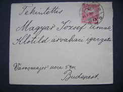 Hungary Cover 1913 - PECS To Budapest, Stamp 10 Filler - Cartas & Documentos