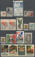 World War I: Lot Of Varied Cinderellas, Most Of Fine Quality, Interesting! - Other & Unclassified