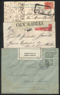 3 Covers Or Cards Sent To Italy In 1915/6, All CENSORED - Andere & Zonder Classificatie