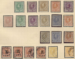 Scott 3 + Other Values, 2 Album Pages Of An Old Collection With Several Mint And Used Examples Of The Issue Of... - Suriname