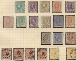 Scott 3 + Other Values, 2 Album Pages Of An Old Collection With Several Mint And Used Examples Of The Issue Of... - Surinam