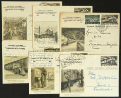 6 Postal Cards Commemorating The Railways Centenary, With Nice Illustrations On Front (all Different), Used Between... - Andere & Zonder Classificatie
