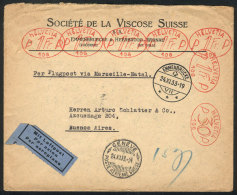 Airmail Cover Sent From Emmenbrücke To Argentina On 24/NO/1933, With Meter Postage Of 6.30Fr., VF Quality! - Other & Unclassified