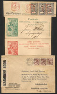 Lot With: 5r. Postal Card Used On 27/SE/1900 + Unused 10r. Postal Card + Cover Sent To Argentina On 3/MAY/1940... - Other & Unclassified