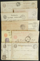 8 Postal Cards + 1 Wrapper Used Between 1873 And 1906, With Some Interesting Postmarks, For Example: Schaffhausen,... - Andere & Zonder Classificatie