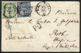 Cover Sent From WANDOUCHRES To Pest (Hungary) On 27/AU/1863 Franked With 50c., VF Quality, Interesting! - Other & Unclassified