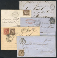 5 Covers, Entire Letters And Folded Covers Used Between 1862 And 1877, Very Nice And Attractive! - Andere & Zonder Classificatie
