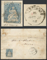 Folded Cover Sent To Vevey On 13/AP/1857 Franked With 10r., Interesting! - Andere & Zonder Classificatie