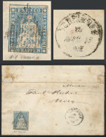 Folded Cover Sent To Vevey On 13/AP/1857 Franked With 10r., Interesting! - Other & Unclassified