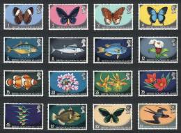 Yvert 213/27 + 234, Animals, Birds, Fish And Flowers, Complete Set Of 16 Values, Excellent Quality! - Islas Salomón (1978-...)