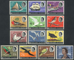 Sc.39/51, 1964/5 Ships And Birds, Complete Set Of 13 Unmounted Values, Excellent Quality, Catalog Value US$28.85 - Pitcairneilanden
