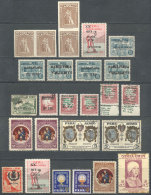 LOT OF VARIETIES: Imperforate Pairs, Overprint Varieties, Etc., Fine Quality, Most Of Fine To VF Quality (only A... - Pérou