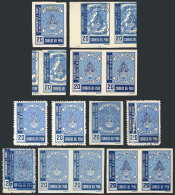 Sc.481, 1961 20c. Christmas, Lot Of VARIETIES And PROOFS: Imperforate Pair (with Gum), Imperforate Proofs (and With... - Peru