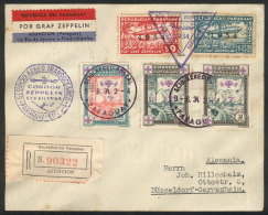 Cover Flown By ZEPPELIN, Sent From Asunción To Düsseldorf On 9/JUN/1934, Handsome Postage (with Little... - Paraguay