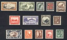Yvert 193/206, Animals, Mountains, Etc., Complete Set Of 14 Values, Very Lightly Hinged, Excellent Quality! - Other & Unclassified