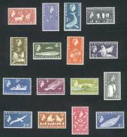 Yvert 9/24, 1963/9 Fauna, Complete Set Of 16 Values, Excellent Quality, Yvert Catalog Value Euros 350. - Falklandeilanden