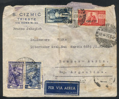 Airmail Cover Sent To Argentina On 2/MAY/1951 Franked With 190L., Minor Defects, Low Start! - Otros & Sin Clasificación