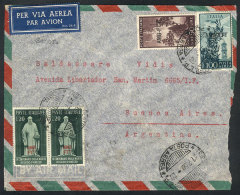 Airmail Cover Sent To Argentina On 31/JUL/1950 Franked With 190L., Minor Opening Defects, Very Nice! - Andere & Zonder Classificatie