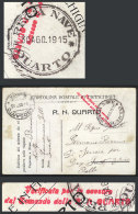 Card For Corrrespondence (with Free Frank) Of The Crew Of The Battleship QUARTO, Sent From The Ship To Lagosanto On... - Unclassified