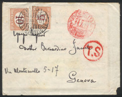 Cover (including The Original Letter) Sent To Genova On 11/JUL/1915, With Military Free Frank, By A Soldier On The... - Unclassified