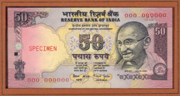 Banknote Of 50 Rupees (Gandhi) With SPECIMEN Overprint, Uncirculated, In Its Original Presentation Folder, It Was... - Andere & Zonder Classificatie