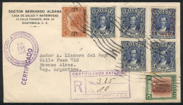 Registered Cover Sent To Argentina On 18/JA/1942, Nice Franking, VF Quality! - Guatemala