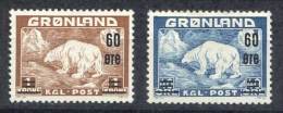 Yvert 28/29, Polar Bear, Set Of 2 Surcharged Values, Excellent Quality! - Andere & Zonder Classificatie