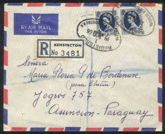 Registered Airmail Cover Sent From Kensincton To Paraguay On 19/MAY/1966, VF Quality! - Andere & Zonder Classificatie