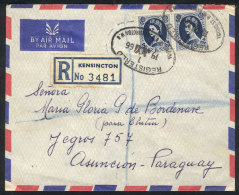 Registered Airmail Cover Sent From Kensincton To Paraguay On 19/MAY/1966, VF Quality! - Other & Unclassified