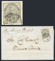 18/MAY/1885 LONDON - Buenos Aires: Folded Cover (endorsed "by French Packet") Franked By Scott 103 With Datestamp,... - Autres & Non Classés