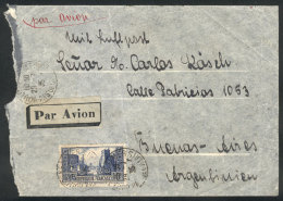 Airmail Cover Sent From Boulogne Sur Mer To Argentina 29/JUL/1935 Franked With 10Fr. "Port De La Rochelle" - Autres & Non Classés