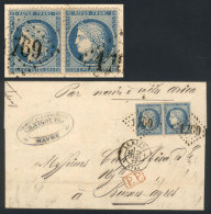 26/MAR/1873 LE HAVRE - Buenos Aires: Entire Letter Endorsed "par Navire A Voiles Arica", Franked With Pair 25c.... - Andere & Zonder Classificatie