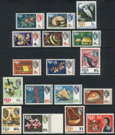 Sc.260/276, 1969 Birds, Flowers, Butterflies, Fish Etc., Complete Set Of 17 Unmounted Values, Excellent Quality,... - Fidji (...-1970)