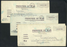 3 Letters Of German Prisoners Of War In New York Sent To Argentina In 1944/5, VF Quality! - Marcofilie