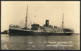 PC With View Of Spanish Steamer "Infanta Isabel", Sent From Brazil To Genova (Italy) In FE/1916, Censored, Fine... - Otros & Sin Clasificación