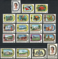 Sc.268/286, 1969 Birds, Butterflies, Flowers And Other Topics, Compl. Set Of 19 Unmounted Values, Excellent... - Dominica (...-1978)