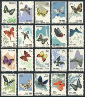 Sc.661/680, 1963 Butterflies, Complete Set Of 20 Values MNH, VF Quality, Catalgo Value US$627.50 - Andere & Zonder Classificatie