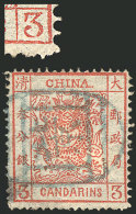 Sc.2, 1878 3c. Red, With Variety: Right "3" Broken, Small Thin On Reverse, Superb Front, Rare, Catalog Value... - Otros & Sin Clasificación