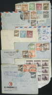 8 Covers Posted Between 1939 And 1959, Nice Postages, Several With Defects, Low Start! - Chili