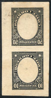 Yvert 120 + 133, 1915/27 50c. Errázuriz + 10c. O´Higgins, Multiple Die Proof Of The Frames, Printed In... - Chili
