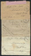 3 Covers Posted Between September And December 1915 To Baarle-Hertog With Military Free Frank And Censor Labels... - Other & Unclassified