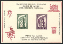 Sc.496/7, 1956 Topic Europa, The Set Printed On A Commemorative Sheet, Excellent Quality! - Andere & Zonder Classificatie