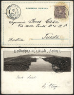 Very Nice Postcard ("Sete Cidades, Editor Papelaria Travassos") Franked With 20c. And Sent From Ponta Delgada To... - Açores