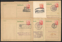 11 Cards Of The Years 1936/8, With Very Thematic Postmarks, Interesting! - Autres & Non Classés